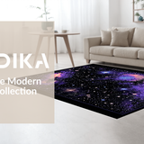 Ultra Soft Area Rug, Non Slip, Stain Resistant, Washable Area Rugs for Living Room, Bedroom, Radiant Nebula Swirl Composition(Purple)
