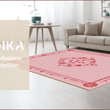 Ultra Soft Area Rug, Non Slip, Stain Resistant, Washable Area Rugs for Living Room, Bedroom, Western Cowgirl Boots Disco(Pink)