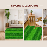 Ultra Soft Area Rug, Non Slip, Stain Resistant, Washable Area Rugs for Living Room, Bedroom, Unique Animal Imprint Soft Touch(Green)