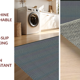 Ultra Soft Area Rug, Non Slip, Stain Resistant, Washable Area Rugs for Living Room, Bedroom, Chic Checkered Minimalist Aesthetic(Gray)