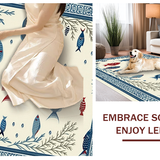 Contemporary Fish Patterned Statement(Ivory)
