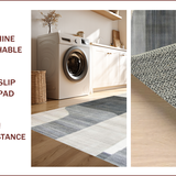 Ultra Soft Area Rug, Non Slip, Stain Resistant, Washable Area Rugs for Living Room, Bedroom, Chic Contemporary Diamond Arrangement(Gray)