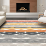 Ultra Soft Area Rug, Non Slip, Stain Resistant, Washable Area Rugs for Living Room, Bedroom, Contemporary Subtle Line Art(Yellow)