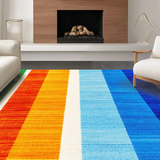 Ultra Soft Area Rug, Non Slip, Stain Resistant, Washable Area Rugs for Living Room, Bedroom, Charming Playful Color Splash(Red)