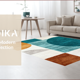 Ultra Soft Area Rug, Non Slip, Stain Resistant, Washable Area Rugs for Living Room, Bedroom, Soft Thin Washable Rug for Contemporary Office Decor(Beige)