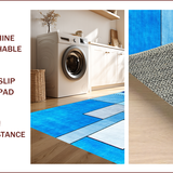 Ultra Soft Area Rug, Non Slip, Stain Resistant, Washable Area Rugs for Living Room, Bedroom, Contemporary Abstract Boxes(Gray)