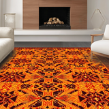 Ultra Soft Area Rug, Non Slip, Stain Resistant, Washable Area Rugs for Living Room, Bedroom, Contemporary Graphic Wildlife Art(Orange)