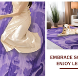 Ultra Soft Area Rug, Non Slip, Stain Resistant, Washable Area Rugs for Living Room, Bedroom, Delicate Ethereal Cloud Motif(Purple)