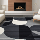 Contemporary Black and White Swirls(Black)
