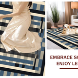 Elegant Modernist Black and White(Blue)