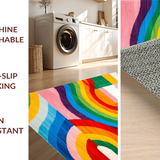 Colorful Contemporary Patterned Mat(Red)