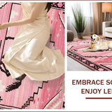 Ultra Soft Area Rug, Non Slip, Stain Resistant, Washable Area Rugs for Living Room, Bedroom, Whimsical Cowgirl Shag Pattern(Pink)