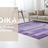 Ultra Soft Area Rug, Non Slip, Stain Resistant, Washable Area Rugs for Living Room, Bedroom, Luxurious Silver and Purple Palette(Purple)