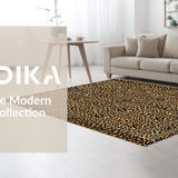 Ultra Soft Area Rug, Non Slip, Stain Resistant, Washable Area Rugs for Living Room, Bedroom, Sophisticated Textured Leopard Pattern(Brown)