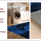 Ultra Soft Area Rug, Non Slip, Stain Resistant, Washable Area Rugs for Living Room, Bedroom, Boho Abstract Tiger(Blue)