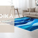 Ultra Soft Area Rug, Non Slip, Stain Resistant, Washable Area Rugs for Living Room, Bedroom, Joyful Underwater Life Motif(Blue)
