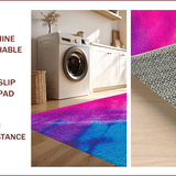 Ultra Soft Area Rug, Non Slip, Stain Resistant, Washable Area Rugs for Living Room, Bedroom, Hot Pink and Purple Playroom Shag Rug(Pink)