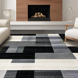 Ultra Soft Area Rug, Non Slip, Stain Resistant, Washable Area Rugs for Living Room, Bedroom, Stylish Gray Tiled Pattern(Gray)