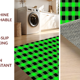 Elegant Dark Tartan Motif Design(Green)