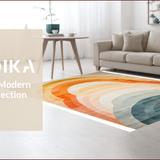 Ultra Soft Area Rug, Non Slip, Stain Resistant, Washable Area Rugs for Living Room, Bedroom, Elegant Textured Color Block Layout(Yellow)