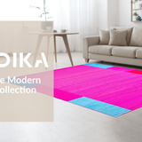 Ultra Soft Area Rug, Non Slip, Stain Resistant, Washable Area Rugs for Living Room, Bedroom, Joyful Multicolored Nature-Inspired Design(Pink)