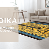 Ultra Soft Area Rug, Non Slip, Stain Resistant, Washable Area Rugs for Living Room, Bedroom, Whimsical Colorful Treble Clef Art(Brown)
