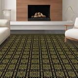 Striking Black Trellis Motif(Black)