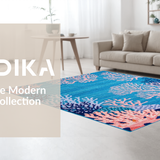 Chic Coral Symmetrical Craftsmanship(Blue)