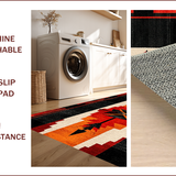 Ultra Soft Area Rug, Non Slip, Stain Resistant, Washable Area Rugs for Living Room, Bedroom, Southwest Arrow Black Red Living Room Rug(Red)