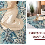 Artistic Woven Geometric Motif(Blue)