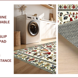 Ultra Soft Area Rug, Non Slip, Stain Resistant, Washable Area Rugs for Living Room, Bedroom, Charming Earthy Mushroom Aesthetic(White)