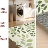 Ultra Soft Area Rug, Non Slip, Stain Resistant, Washable Area Rugs for Living Room, Bedroom, Vibrant Botanical Print Inspiration(Beige)