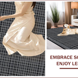 Ultra Soft Area Rug, Non Slip, Stain Resistant, Washable Area Rugs for Living Room, Bedroom, Vintage Monochrome Checkerboard Aesthetic(Black)