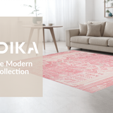 Ultra Soft Area Rug, Non Slip, Stain Resistant, Washable Area Rugs for Living Room, Bedroom, Swiss Alpine Inspired Cozy Elegance(Pink)