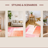 Ultra Soft Area Rug, Non Slip, Stain Resistant, Washable Area Rugs for Living Room, Bedroom, Gradient Pink Ombre Nursery Play Mat(Pink)