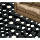 Ultra Soft Area Rug, Non Slip, Stain Resistant, Washable Area Rugs for Living Room, Bedroom, Elegant Earthy Toned Patterns(Black)