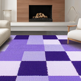 Ultra Soft Area Rug, Non Slip, Stain Resistant, Washable Area Rugs for Living Room, Bedroom, Chic Lavender Minimalist Layout(Purple)