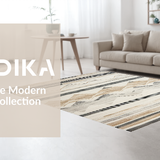 Ultra Soft Area Rug, Non Slip, Stain Resistant, Washable Area Rugs for Living Room, Bedroom, Vibrant Rustic Patchwork Visual Harmony(Beige)