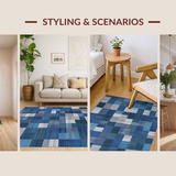 Artistic Multitonal Geometric Layout(Blue)