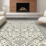 Chic Rustic Tiled Patterned(Beige)