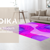 Ultra Soft Area Rug, Non Slip, Stain Resistant, Washable Area Rugs for Living Room, Bedroom, Lively Pastel Shag Design(Purple)