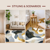 Stylish Tiled Grey and Gold Blend(Gray)