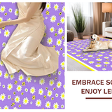 Ultra Soft Area Rug, Non Slip, Stain Resistant, Washable Area Rugs for Living Room, Bedroom, Whimsical Lavender Floral Motif(Purple)