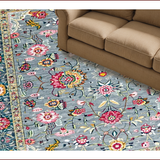 Ultra Soft Area Rug, Non Slip, Stain Resistant, Washable Area Rugs for Living Room, Bedroom, Soft Grey Oasis Pattern(Gray)