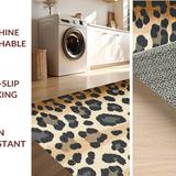 Ultra Soft Area Rug, Non Slip, Stain Resistant, Washable Area Rugs for Living Room, Bedroom, Eclectic Gray Animal Motif(Beige)