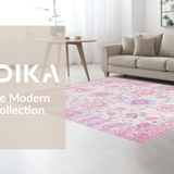 Ultra Soft Area Rug, Non Slip, Stain Resistant, Washable Area Rugs for Living Room, Bedroom, Elegant Solid Color Serenity(Pink)