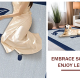 Ultra Soft Area Rug, Non Slip, Stain Resistant, Washable Area Rugs for Living Room, Bedroom, Casual Blue and Gray Harmony(Blue)