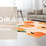 Ultra Soft Area Rug, Non Slip, Stain Resistant, Washable Area Rugs for Living Room, Bedroom, Elegant Peachy Geometric Fusion Style(Orange)