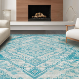 Artful Blue Gray Abstract Composition(Beige)