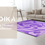 Ultra Soft Area Rug, Non Slip, Stain Resistant, Washable Area Rugs for Living Room, Bedroom, Chic Pastel Dreamy Hues(Purple)